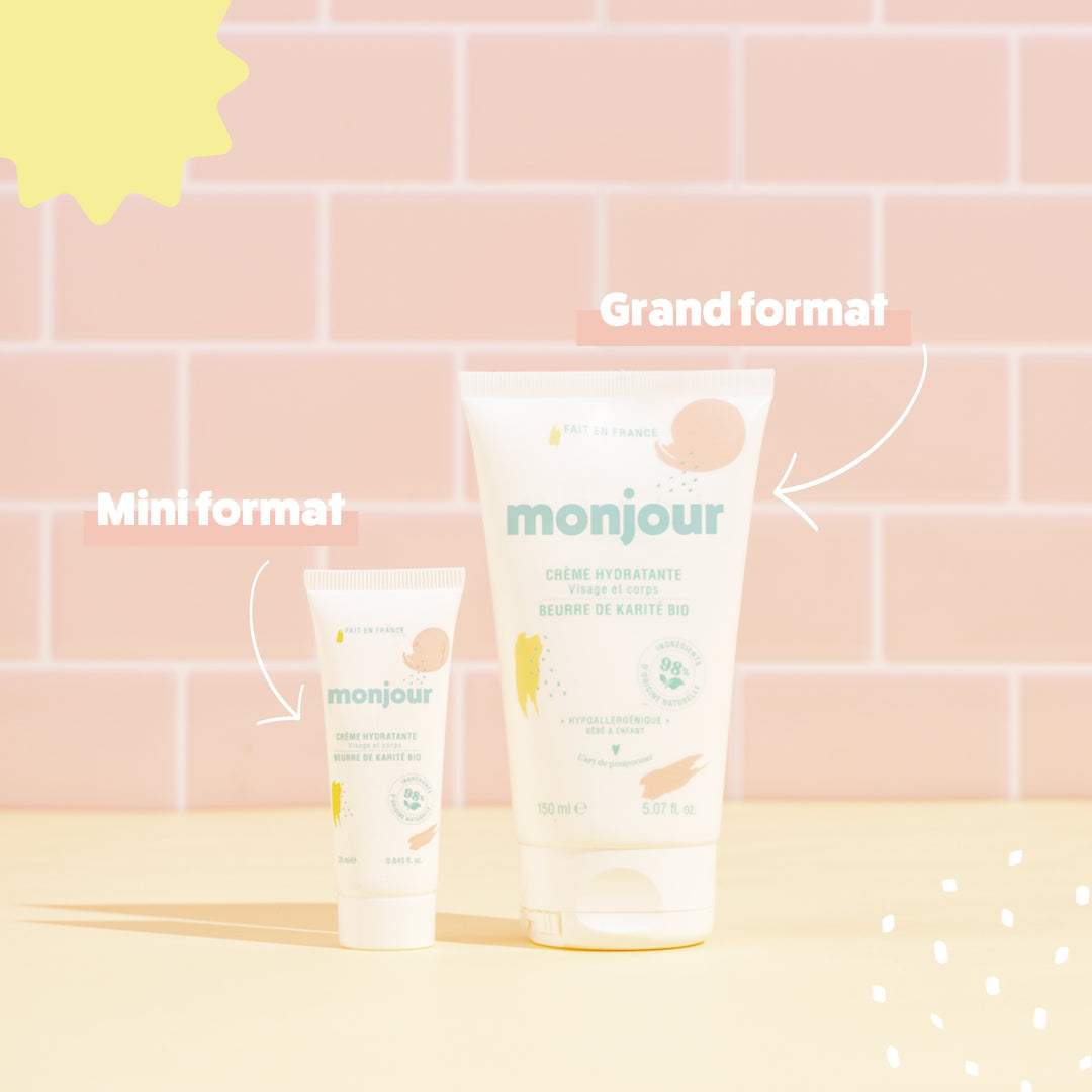 Crème hydratante bébé enfant famille cosmétique naturels Français